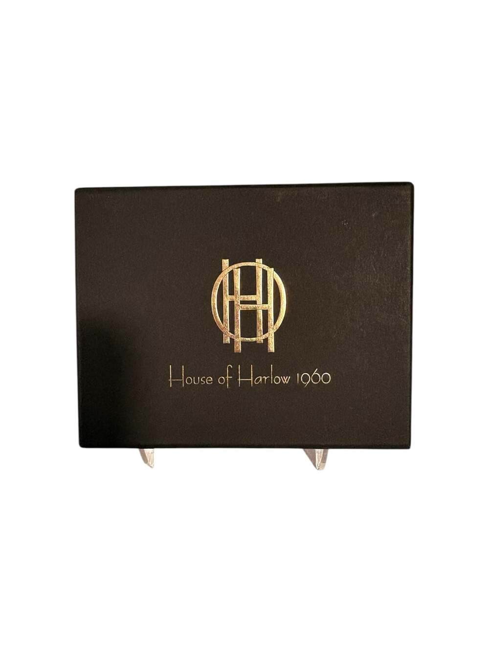 House of Harlow 1960 Black Pebbled Leather Bifold Wallet with ID Window and Coin